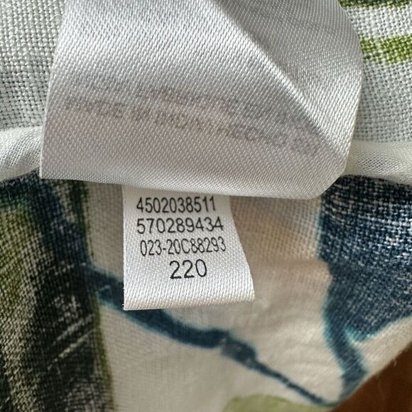 Chico’s Tropical Linen Jacket Size 1 (8/10) | Lightweight Zip Up Travel Layer - Picture 9 of 9